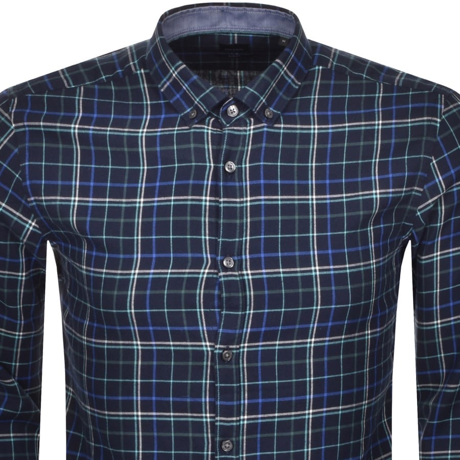 Alternative Image for ProductBOSS Rikard Check Shirt Blue2